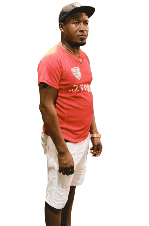 1. Male athlete at Osaro Intl Sports Academy in training gear.