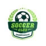 Professional soccer team logo featuring soccer ball, laurel wreath, and bold green text.