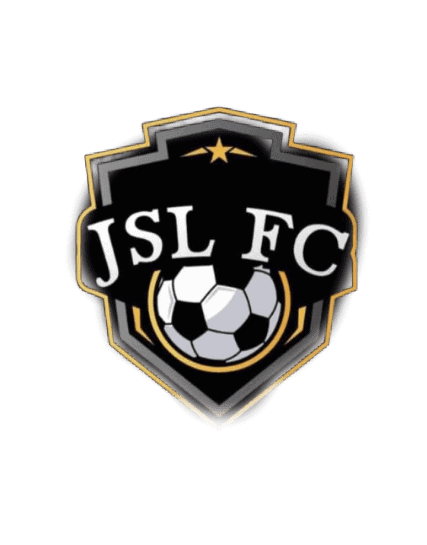 JSL FC logo with soccer ball, emblem for Osaro Intl Sports Academy soccer team, representing youth sports development.