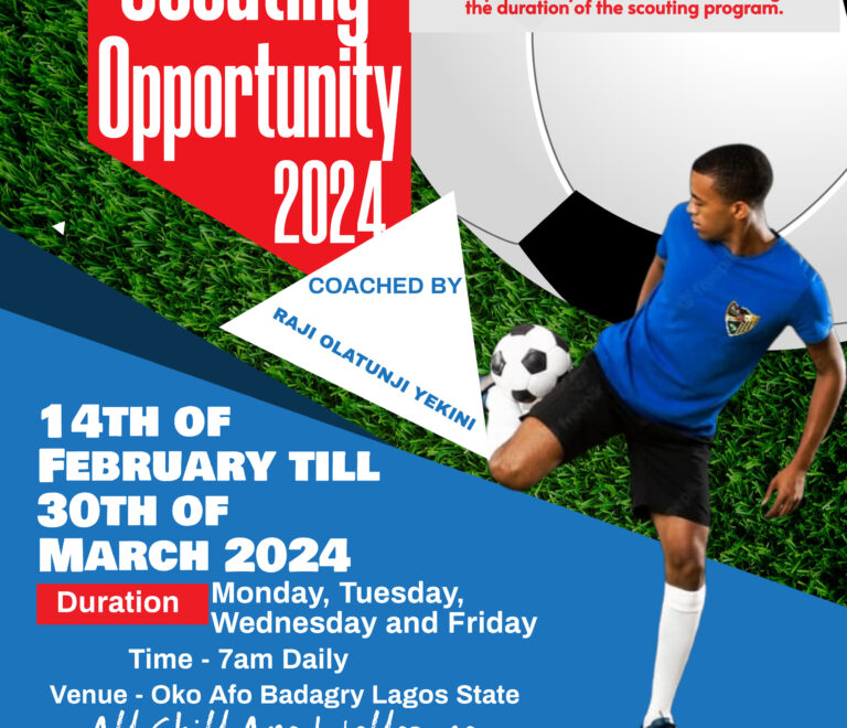 Attention: Scouting Opportunity at OSARO INTL FOOTBALL ACADEMY