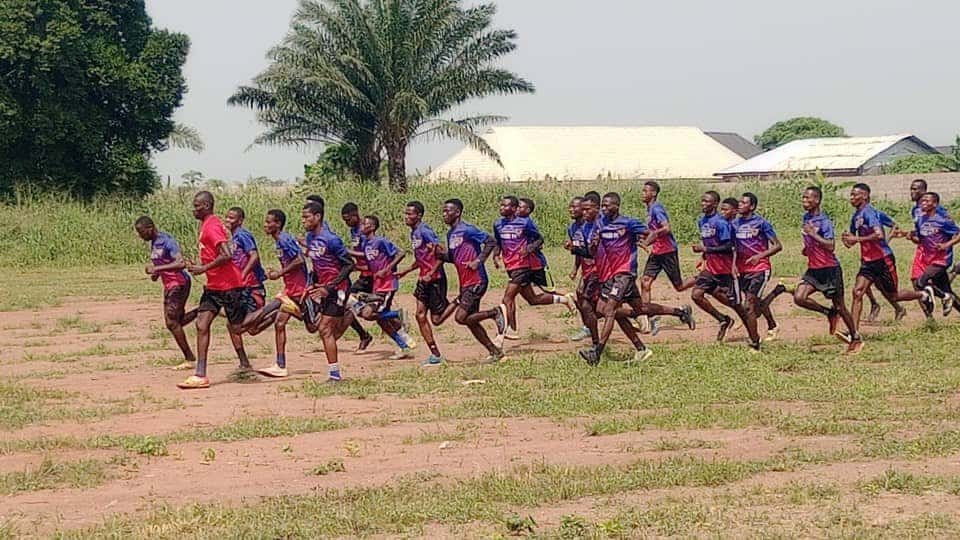1. African youth sports team during training at Osaro Intl Sports Academy.