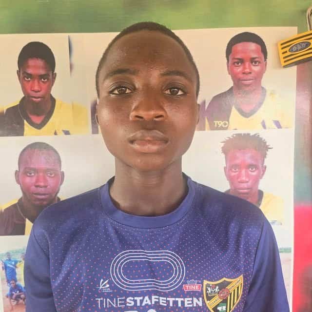 Youth soccer player at Osaro International Sports Academy training session.