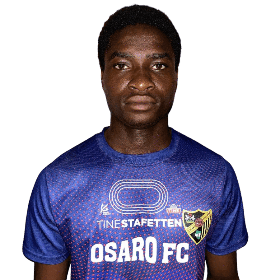 Youth soccer player in Osaro FC training jersey showcasing Osaro Sports Academy focus.