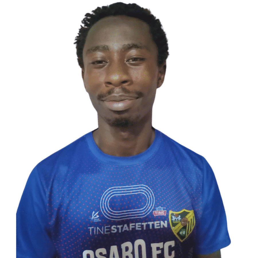Young athlete in Osaro FC sports jersey for Osaro Intl Sports Academy training program.