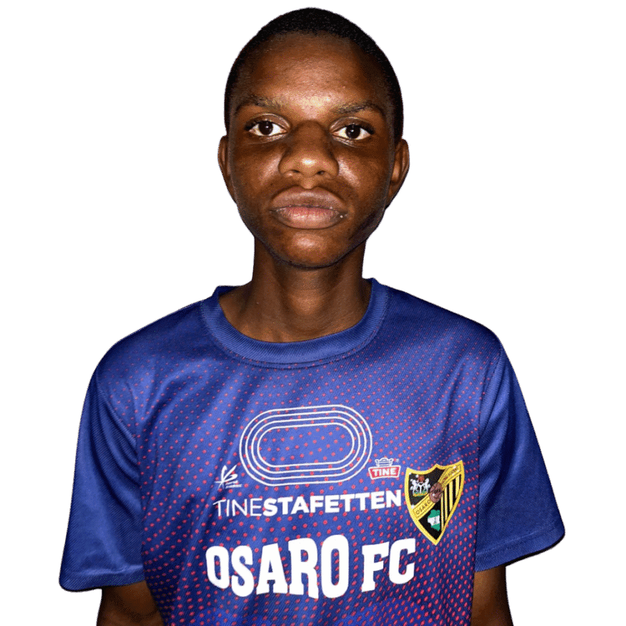 Youth soccer player at Osaro International Sports Academy, dedicated to skill development and athletic excellence.