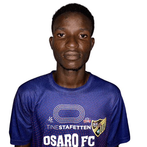 Osaro International Sports Academy soccer player in blue jersey for Osaro FC.