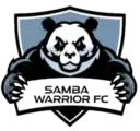 Panda mascot logo for Samba Warrior FC sports team, emphasizing strength and team spirit.